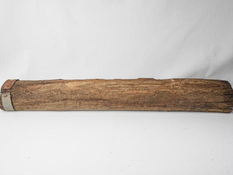 Historic hand-carved wooden container  