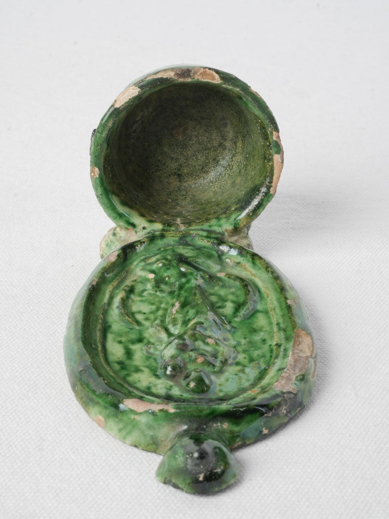 Historic terracotta religious font