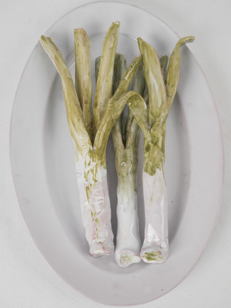 Retro glazed earthenware sculptural platter