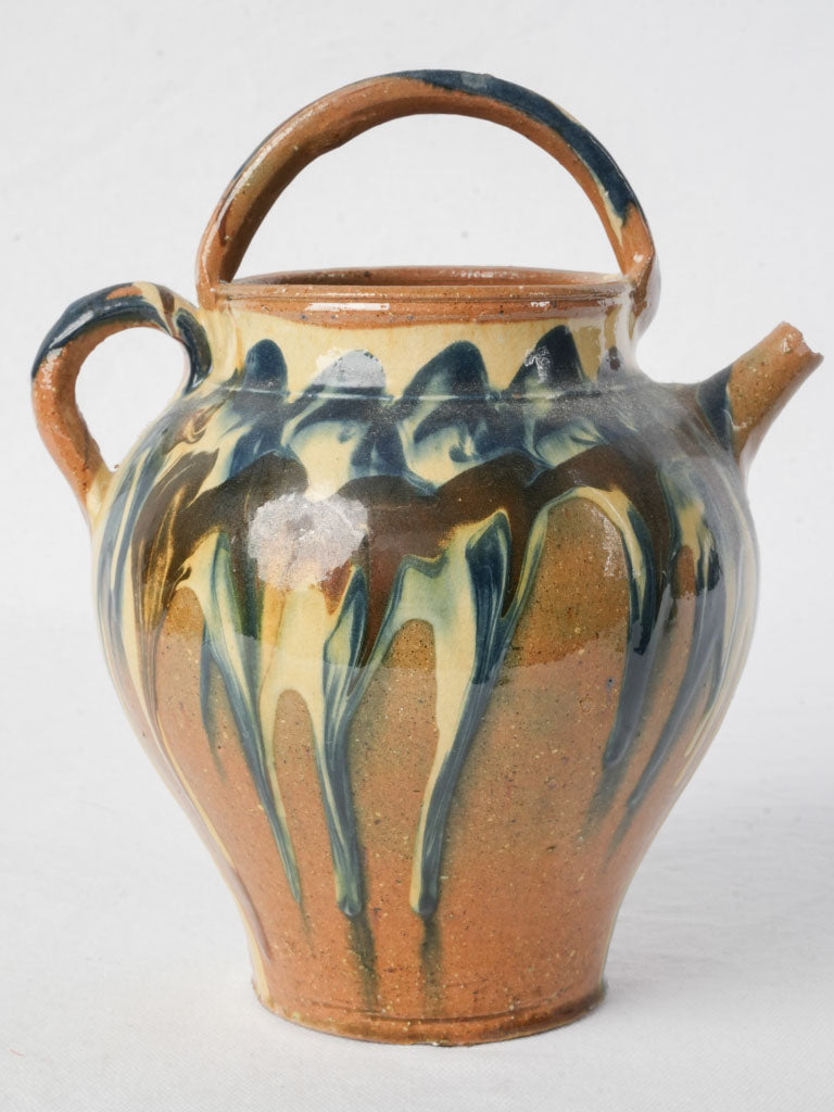 Speckled blue cream jug