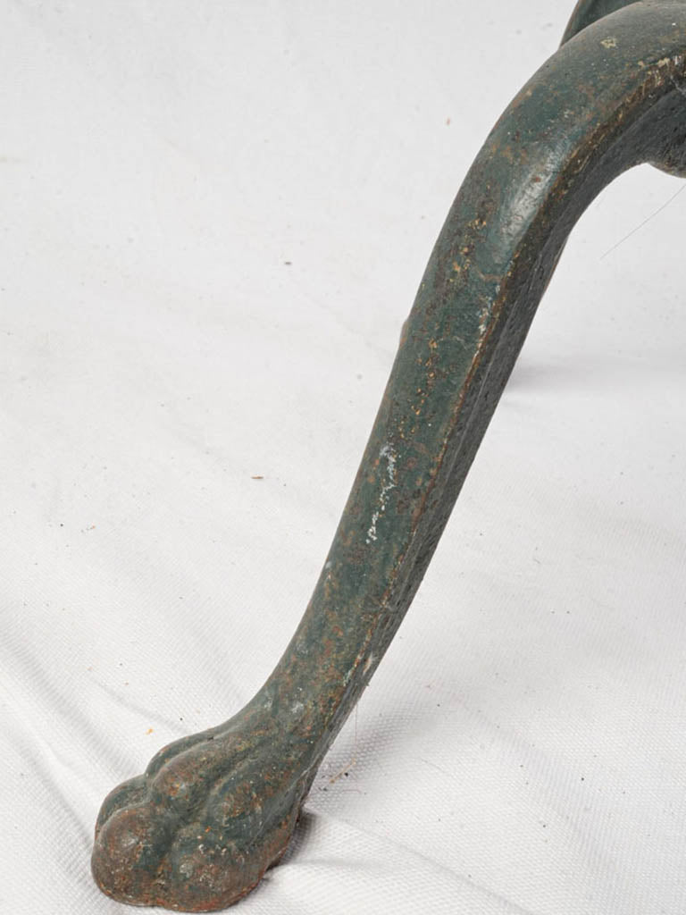 Old-world character tripod sign