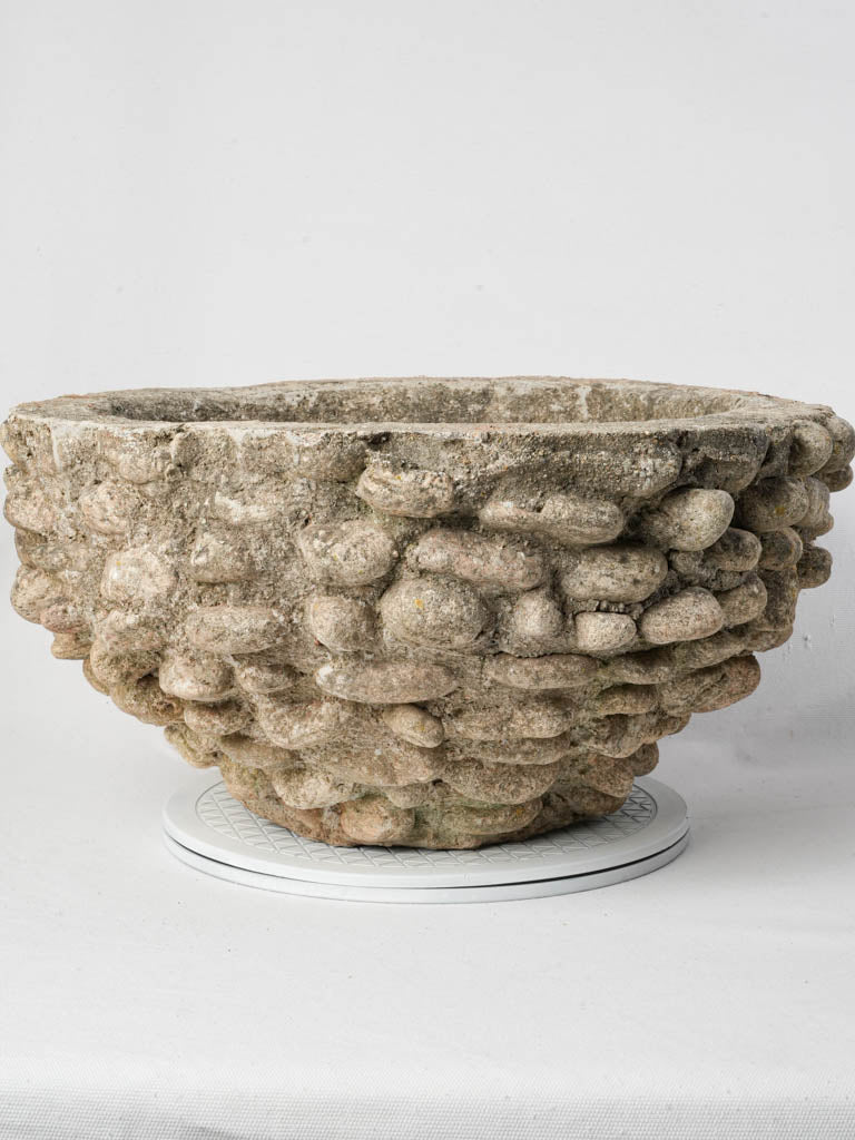 Unique mid-century pebble planter