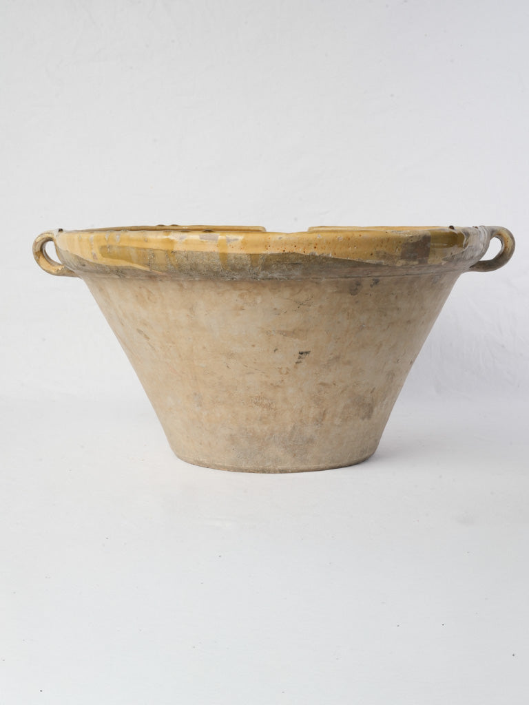 Vintage yellow terracotta culinary piece