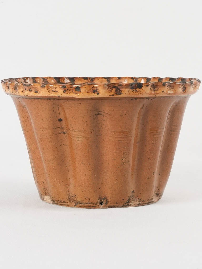 RESERVED GG Rare terracotta French cake mold - late 18th century 9"