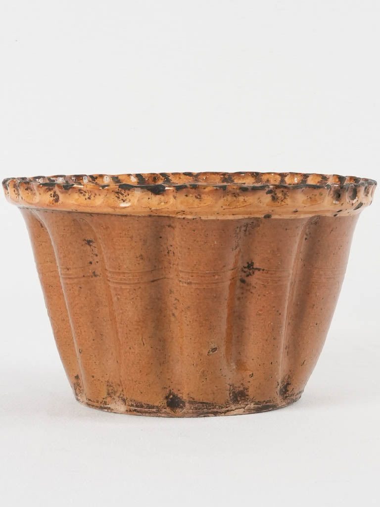 RESERVED GG Rare terracotta French cake mold - late 18th century 9"