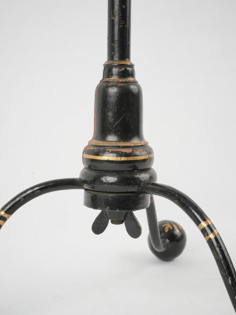 Exquisite 1800s black and gold mirror