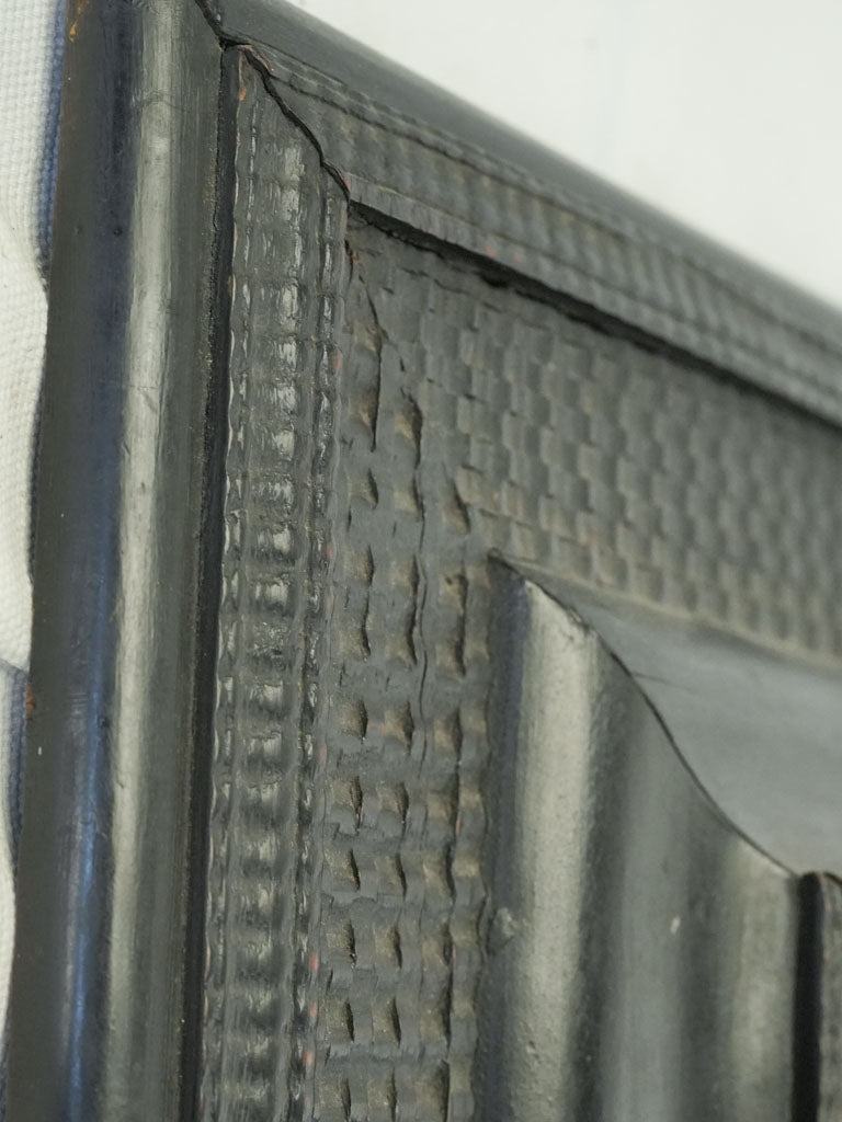 Intricate guilloché pattern wood frame