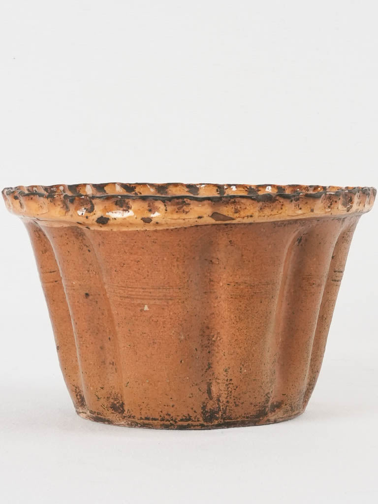 RESERVED GG Rare terracotta French cake mold - late 18th century 9"