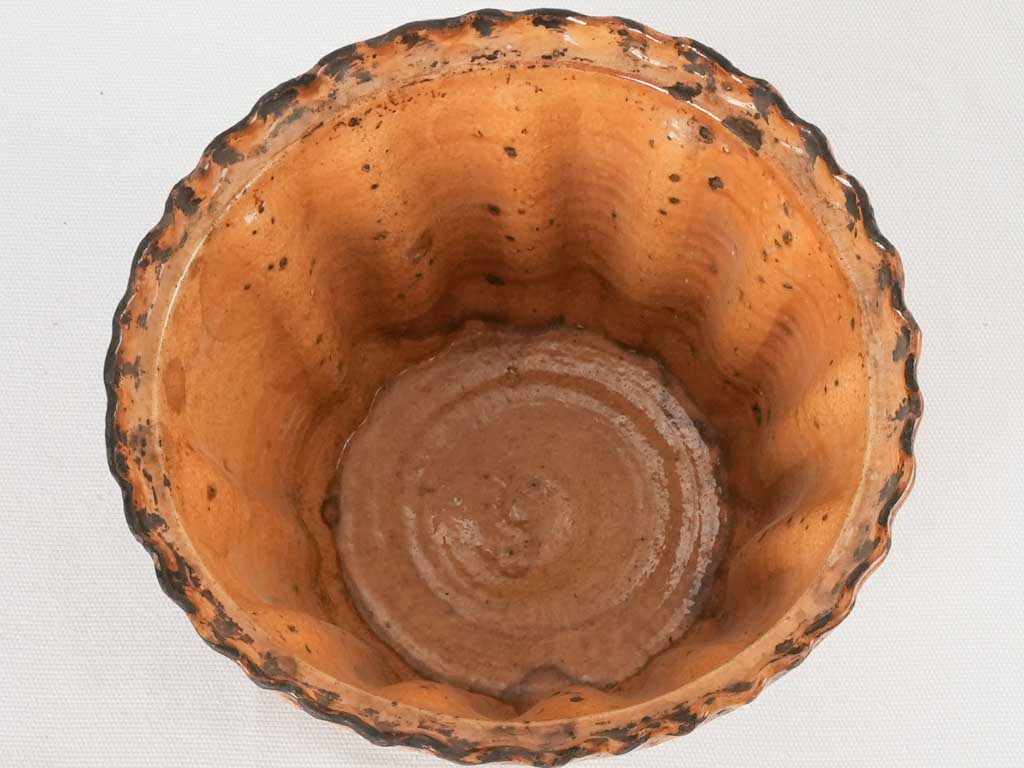 RESERVED GG Rare terracotta French cake mold - late 18th century 9"
