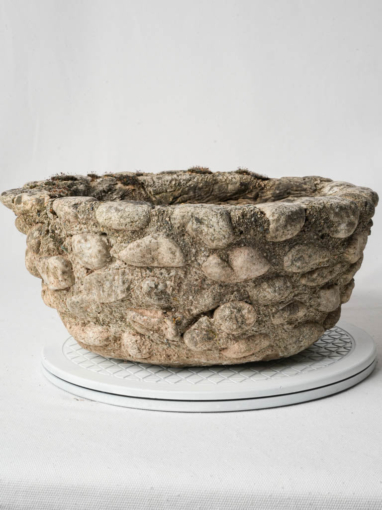 Rounded river pebble planter  