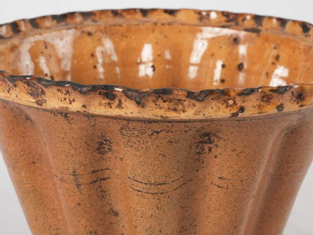 RESERVED GG Rare terracotta French cake mold - late 18th century 9"