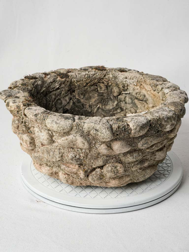 Textured metal-reinforced planter  