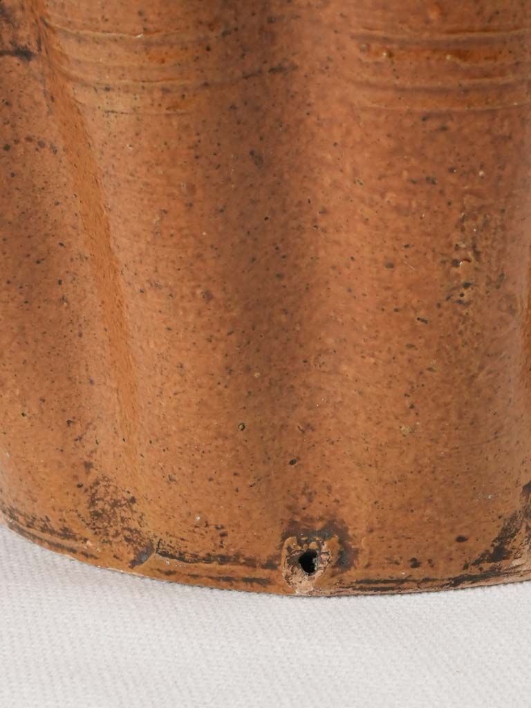 RESERVED GG Rare terracotta French cake mold - late 18th century 9"