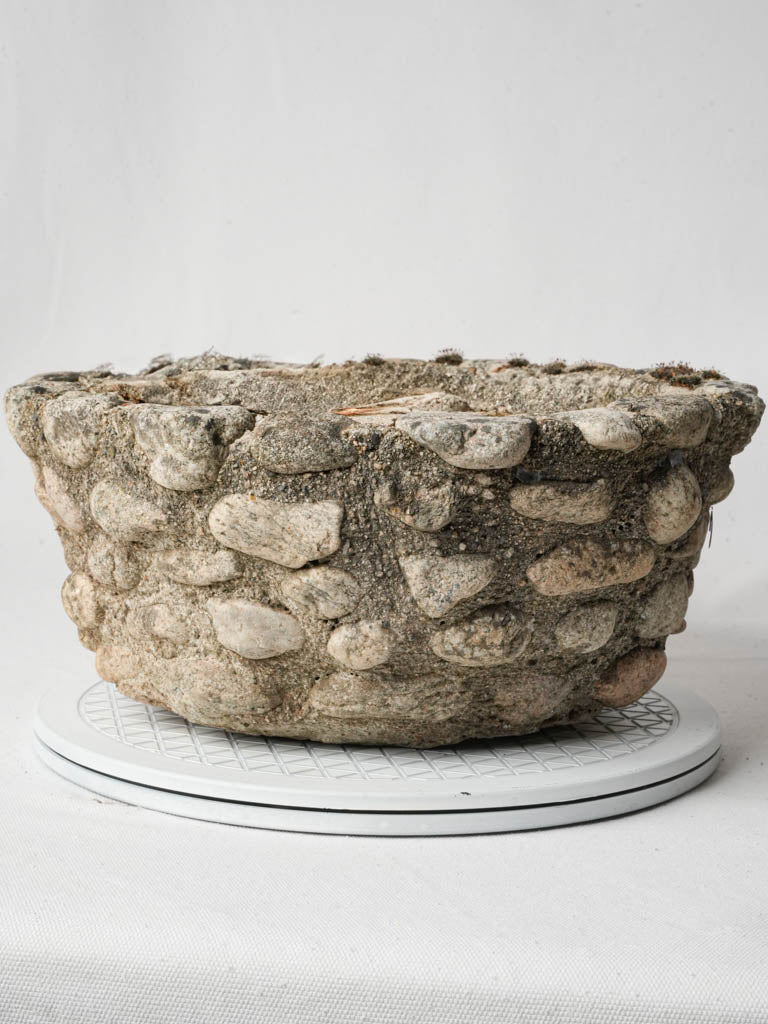 Natural finish cement planter  