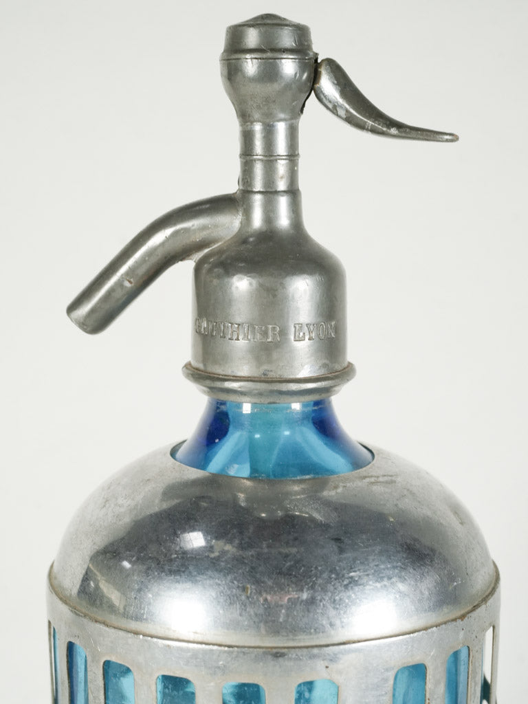 Rare blue metal-cased siphon