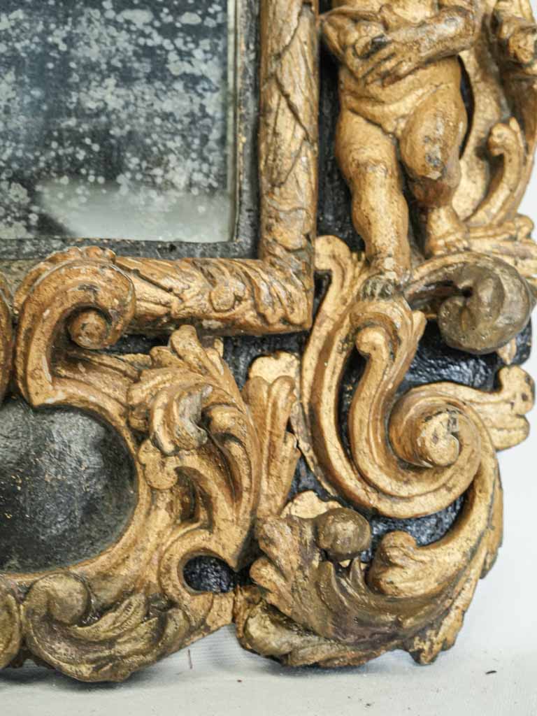 Poetic foxed mercury glass mirror