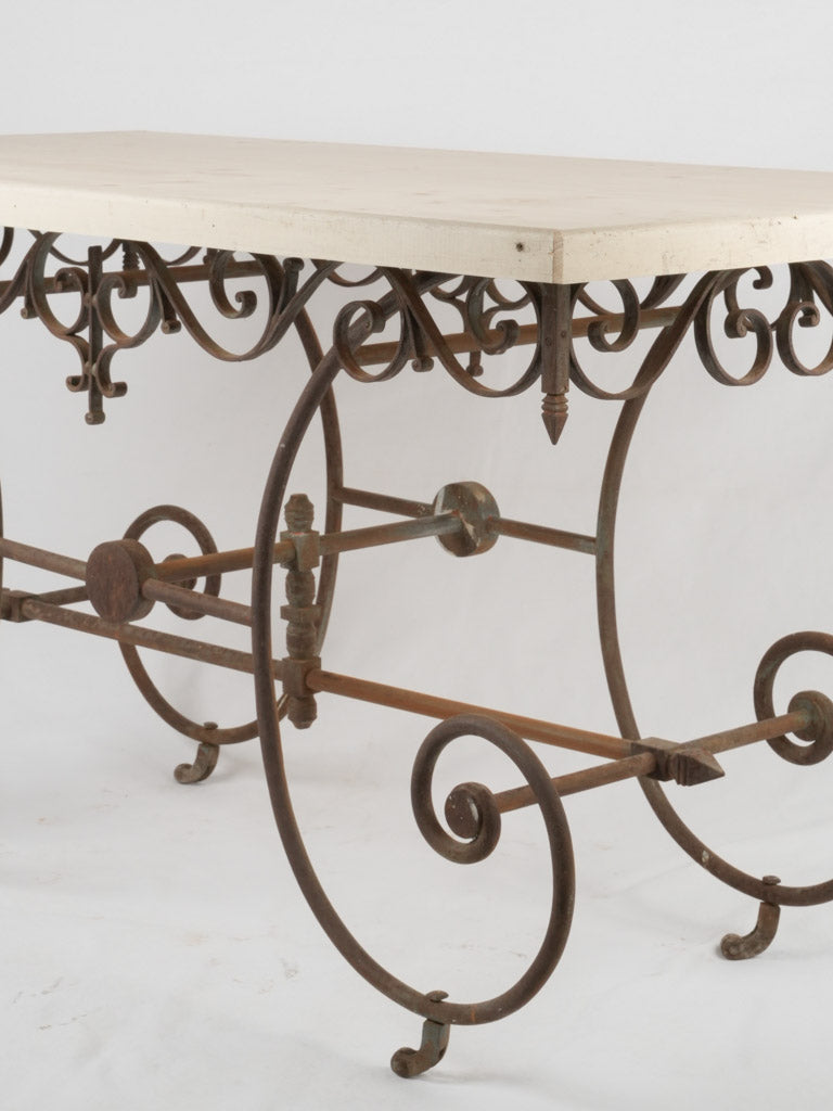 Reclaimed wood vintage display table