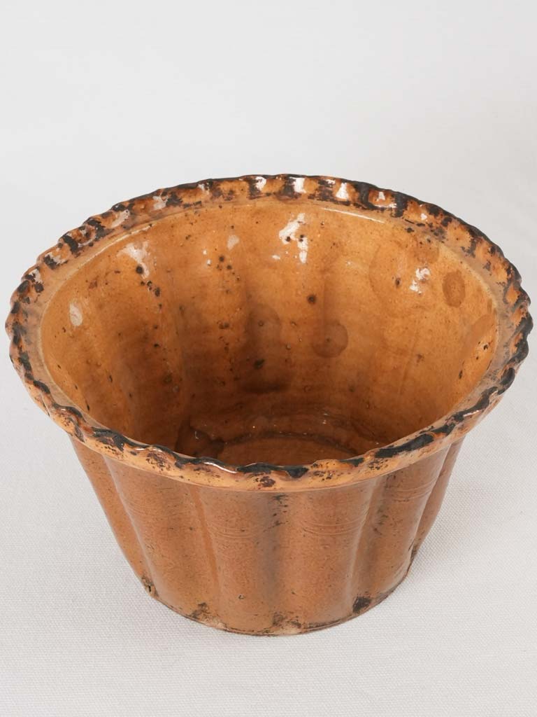 RESERVED GG Rare terracotta French cake mold - late 18th century 9"