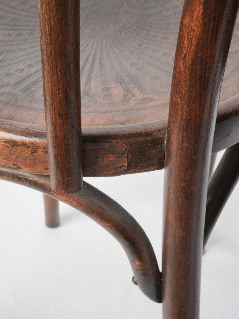 Warm-toned beechwood seating