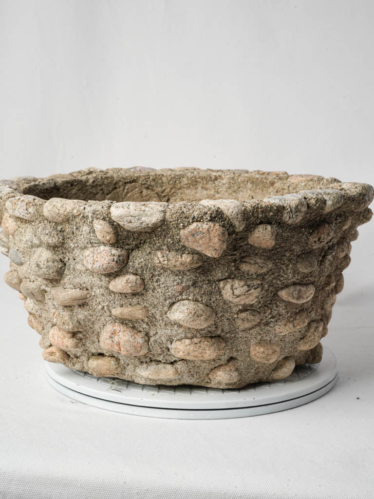 Textured tactile cement planter  