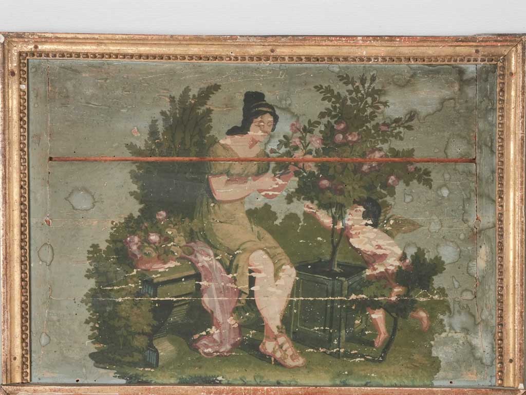 Time-worn Louis XVI wall mirror