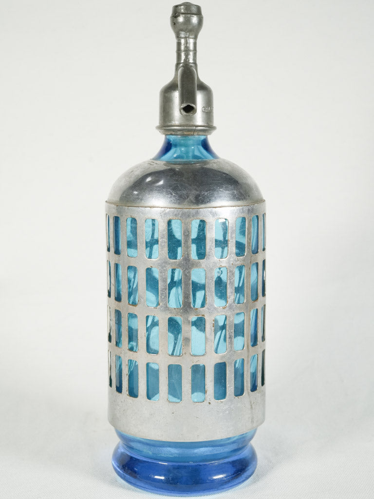 Elegant blue siphon bottle artifact