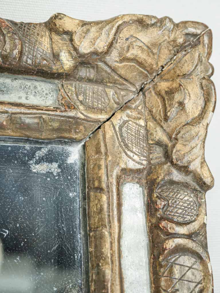 Decorative antique gilded mirror