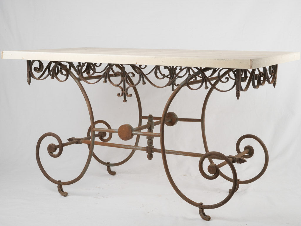 Unique French escargot spiral iron base