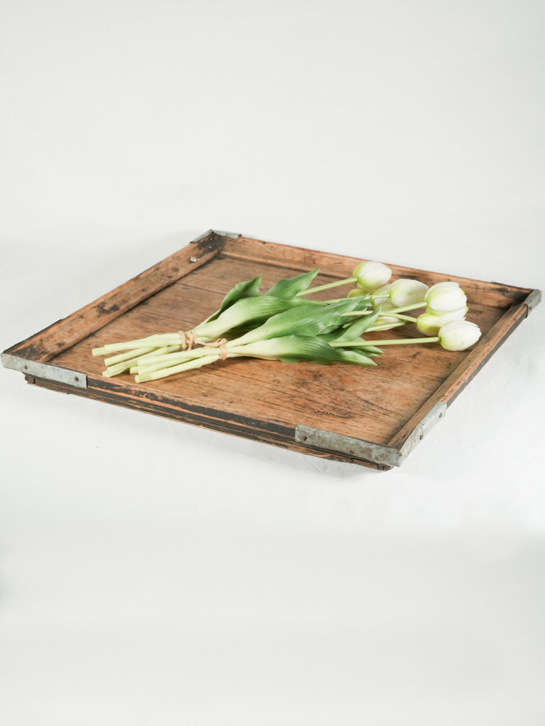 Antique salvaged rustic wooden tray