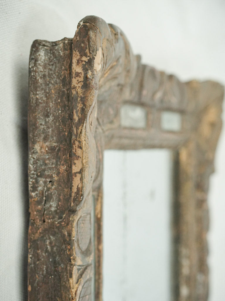 Timeworn mercury glass mirror