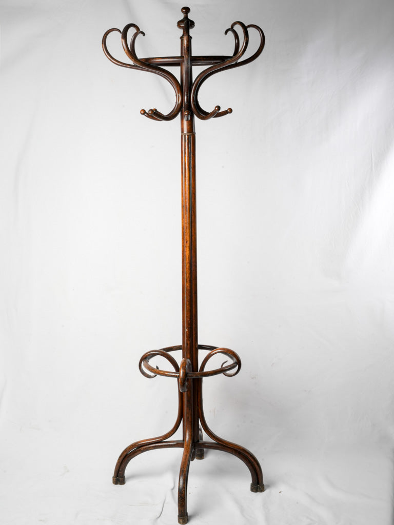 Graceful antique bentwood coat stand