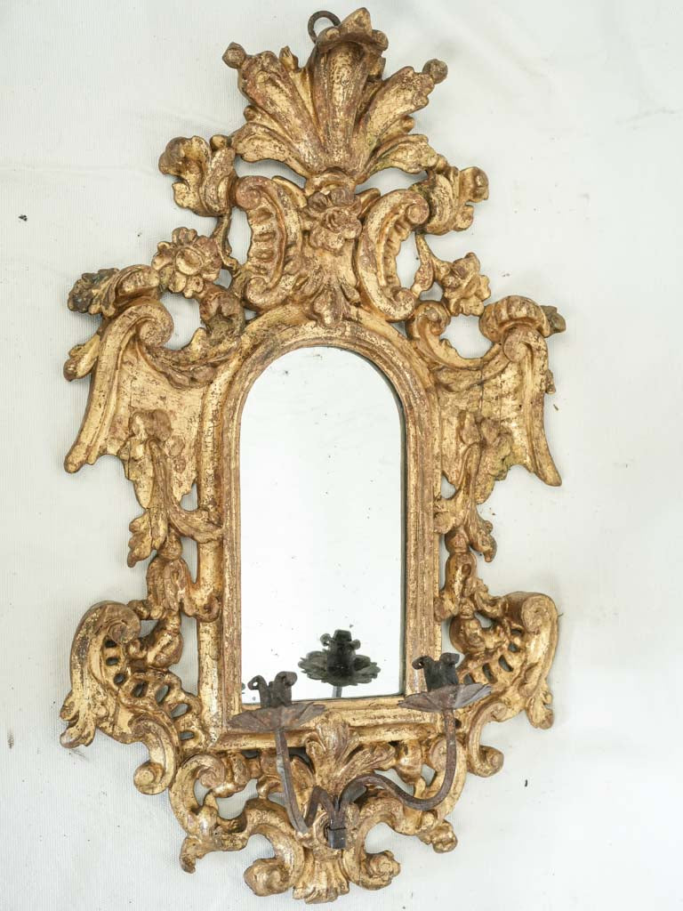 Antique gilded Italian reflector
