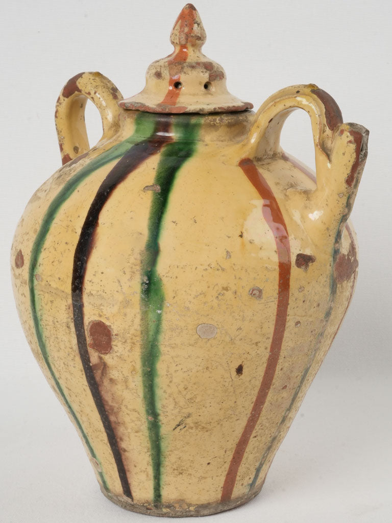 Historical Hand-Painted Orjol Terracotta Vessel