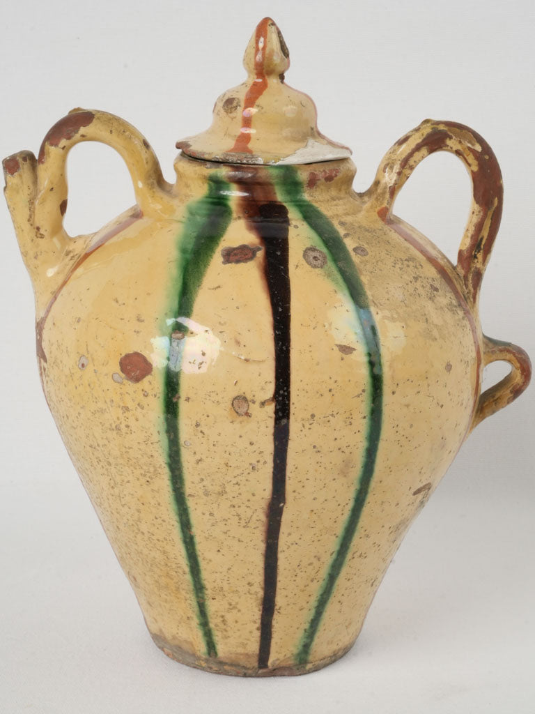Authentic French Traditional Glazed Orjol Pitcher