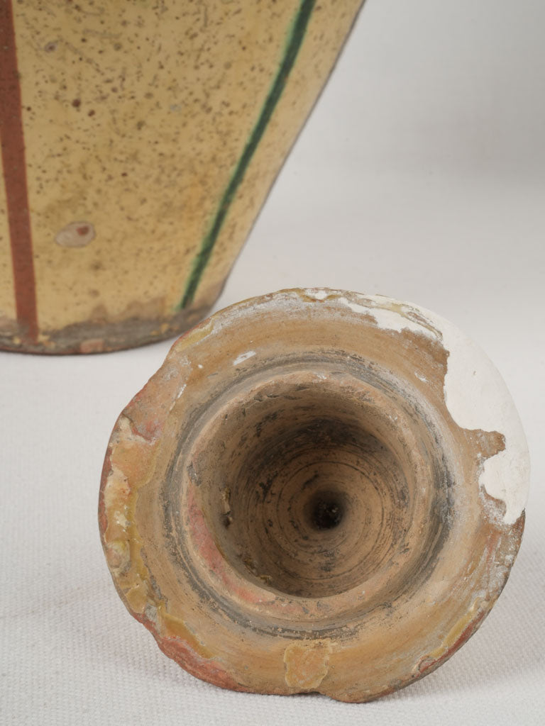 Aged Hand-Painted Yellow Orjol Pottery