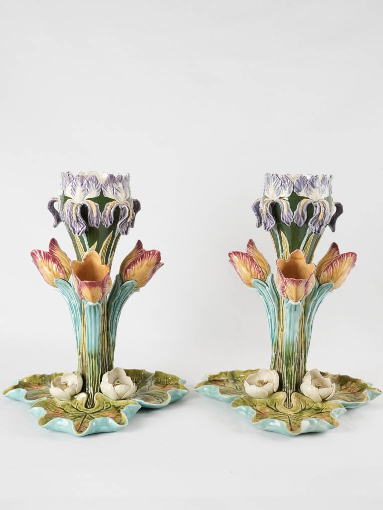 Atelier-stamped statement piece pottery vases