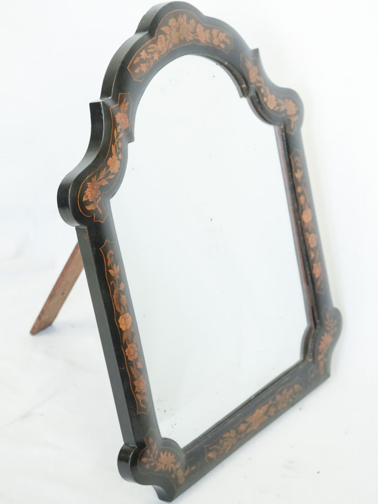 Vintage floral inlay mirror