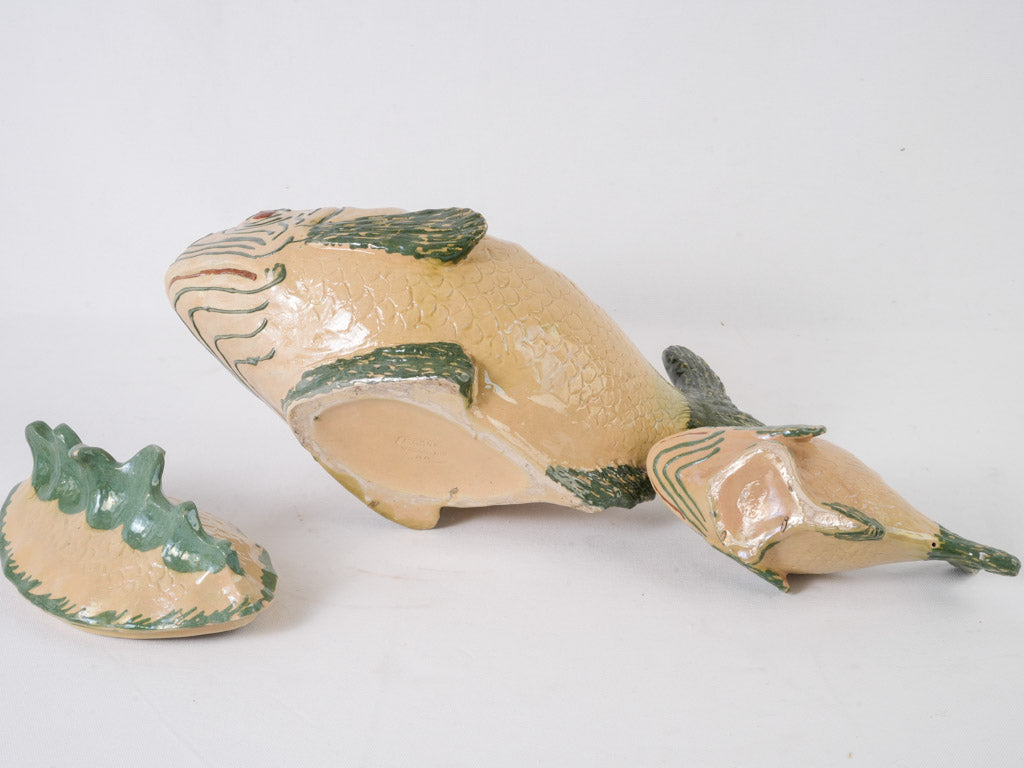Collection of vintage fish-shaped bouillabaisse plates - Vallauris