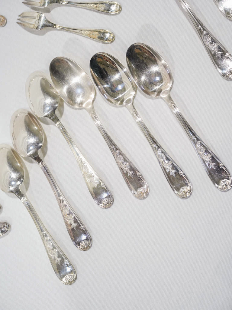 12 person Louis XV style cutlery set - 1970s