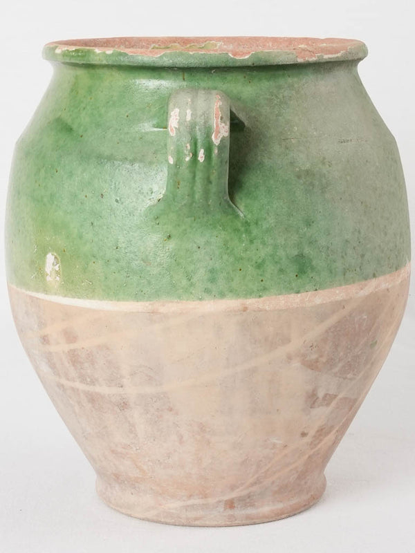 Nineteenth-century green French confit pot