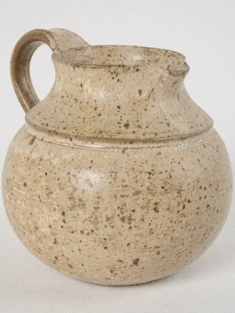 Charming vintage stoneware pitcher