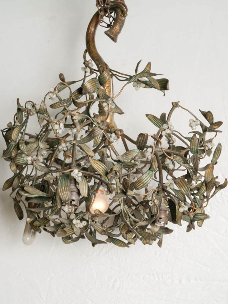 Antique bronze mistletoe chandelier