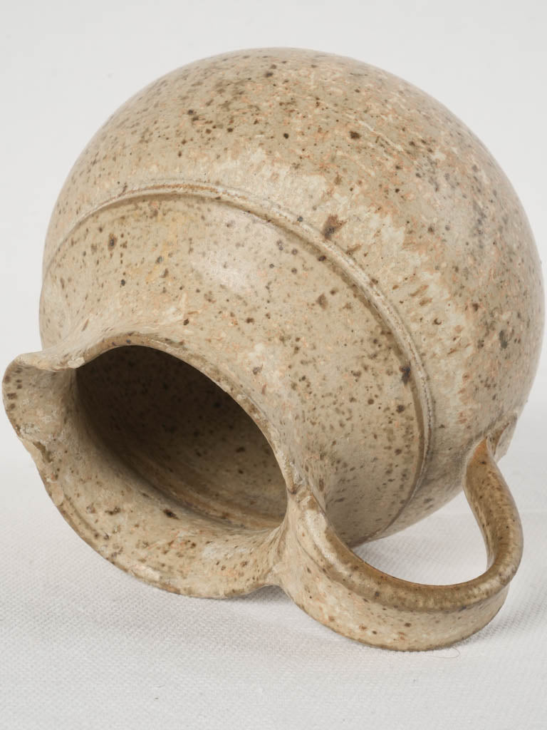 Handcrafted rustic stoneware pitcher