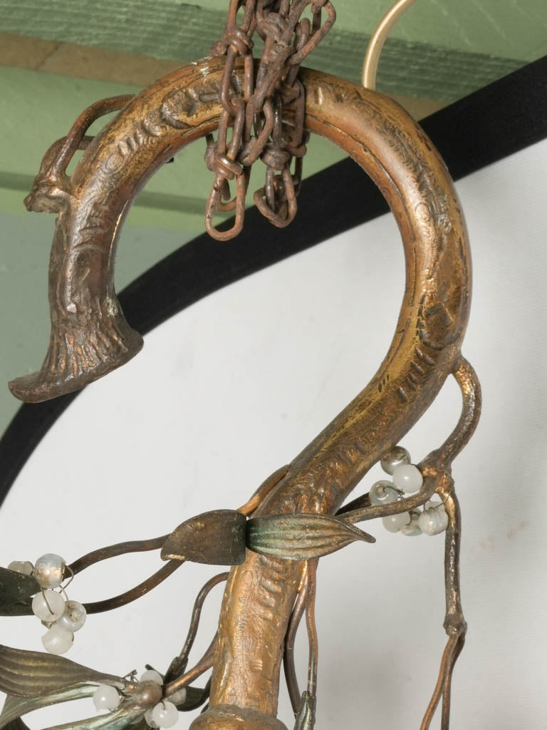 Organic-inspired bronze ceiling fixture