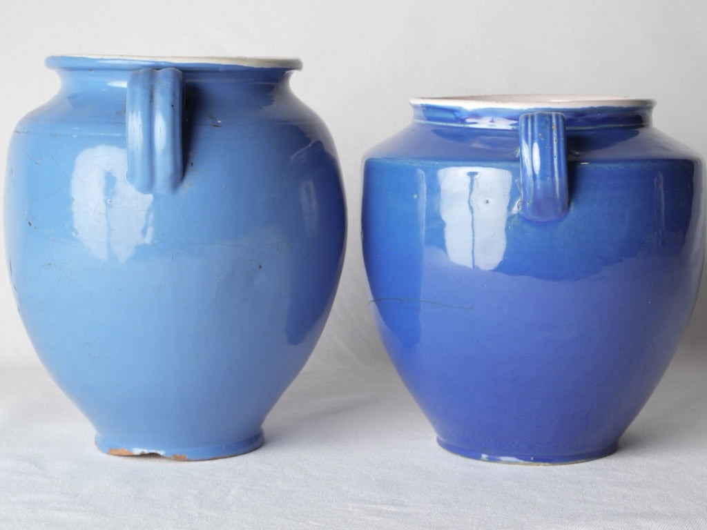 Timeless French blue confit pot