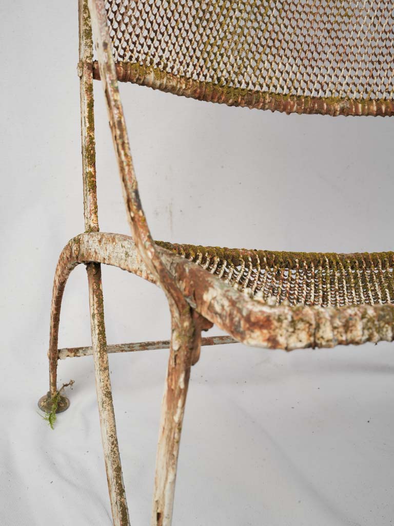 Weathered wrought iron furniture