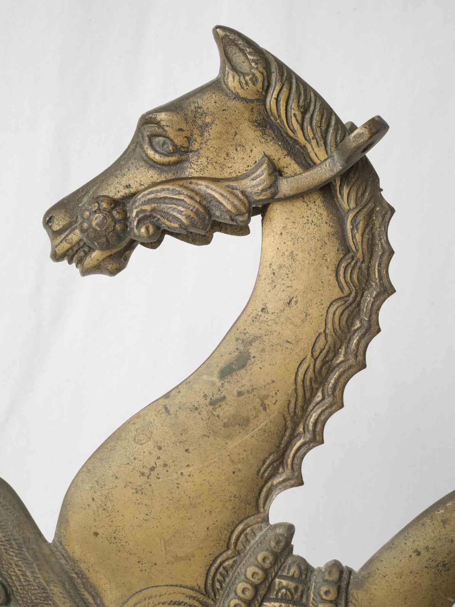 Patinated artistic gondola sculptures