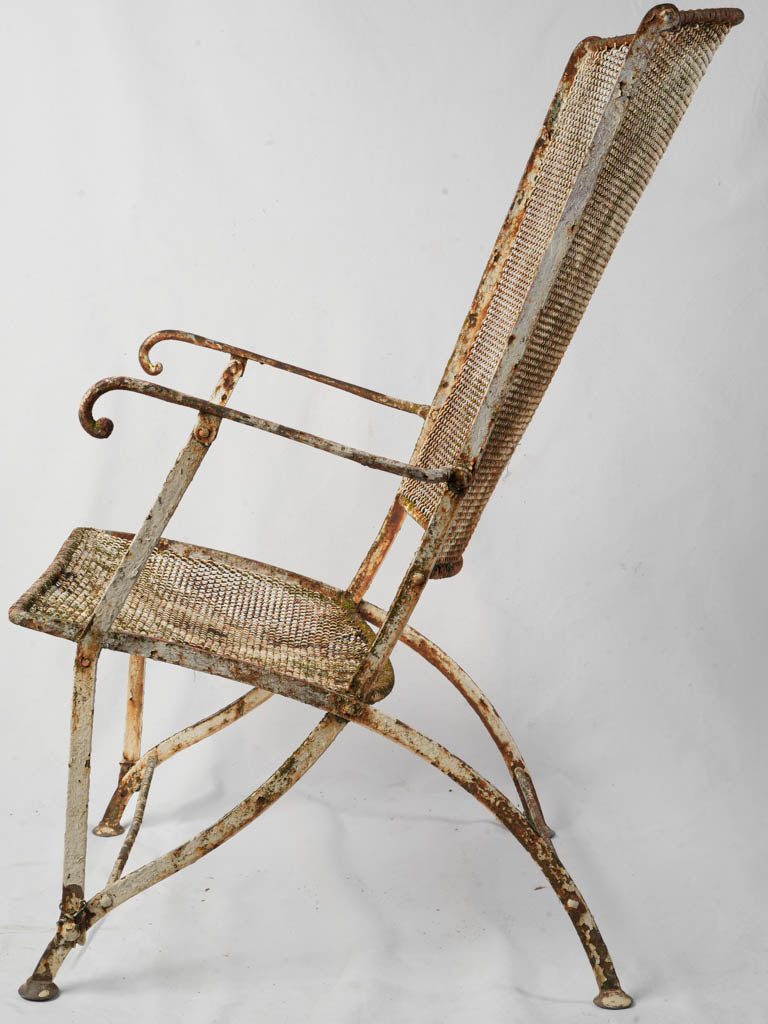 Vintage mesh back garden chair