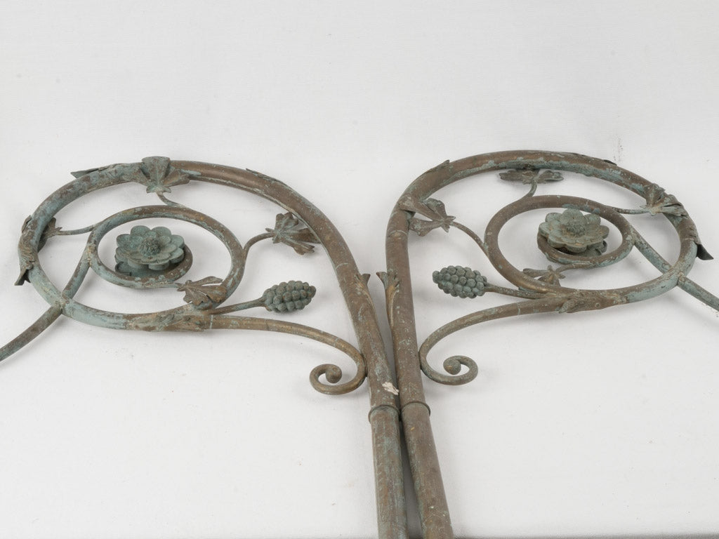 Verdigris lantern brackets