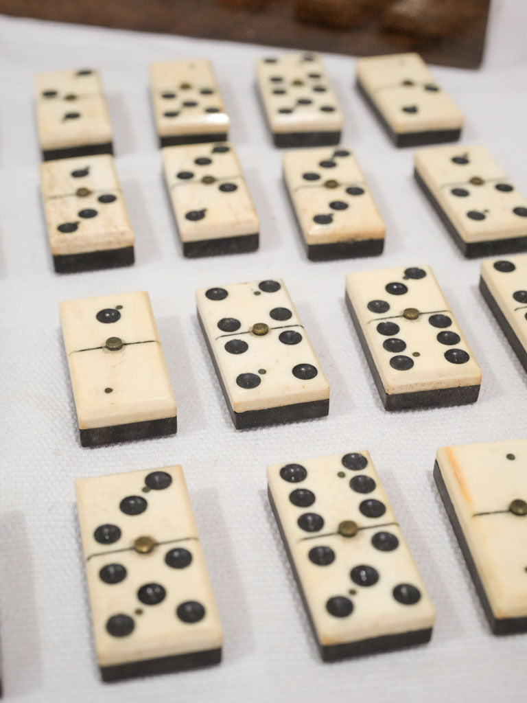 19th-Century Napoleon III Domino Set in Wooden Case